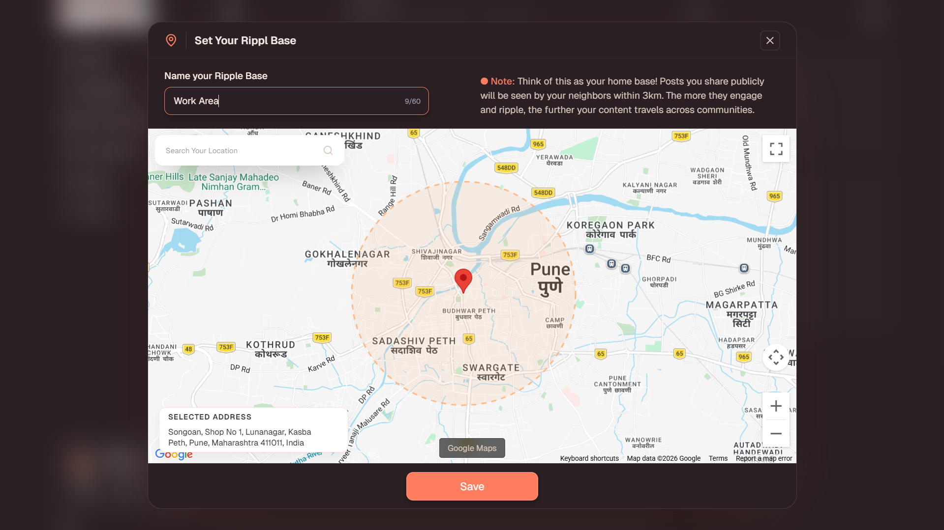 Set up your base Map screen - Desktop View